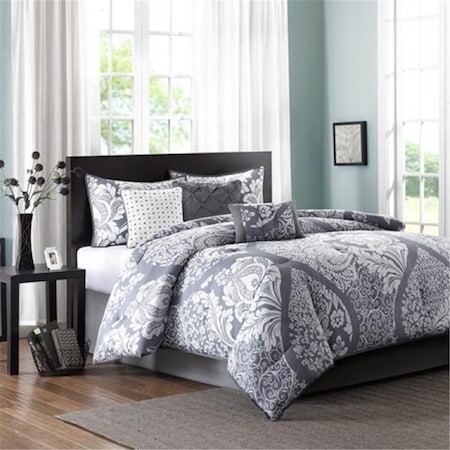 Madison Park Vienna 200Tc 7 Piece Comforter Set, King - Grey, 7PK MP10-502